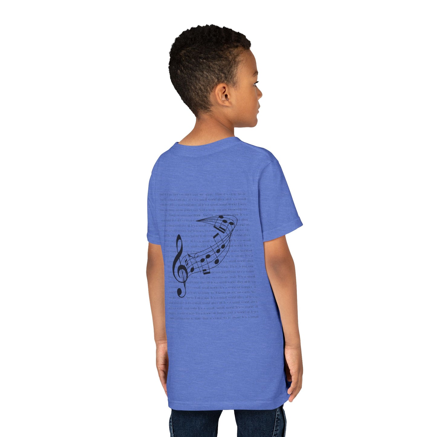 Small World - Heather Columbia Blue Youth Tee