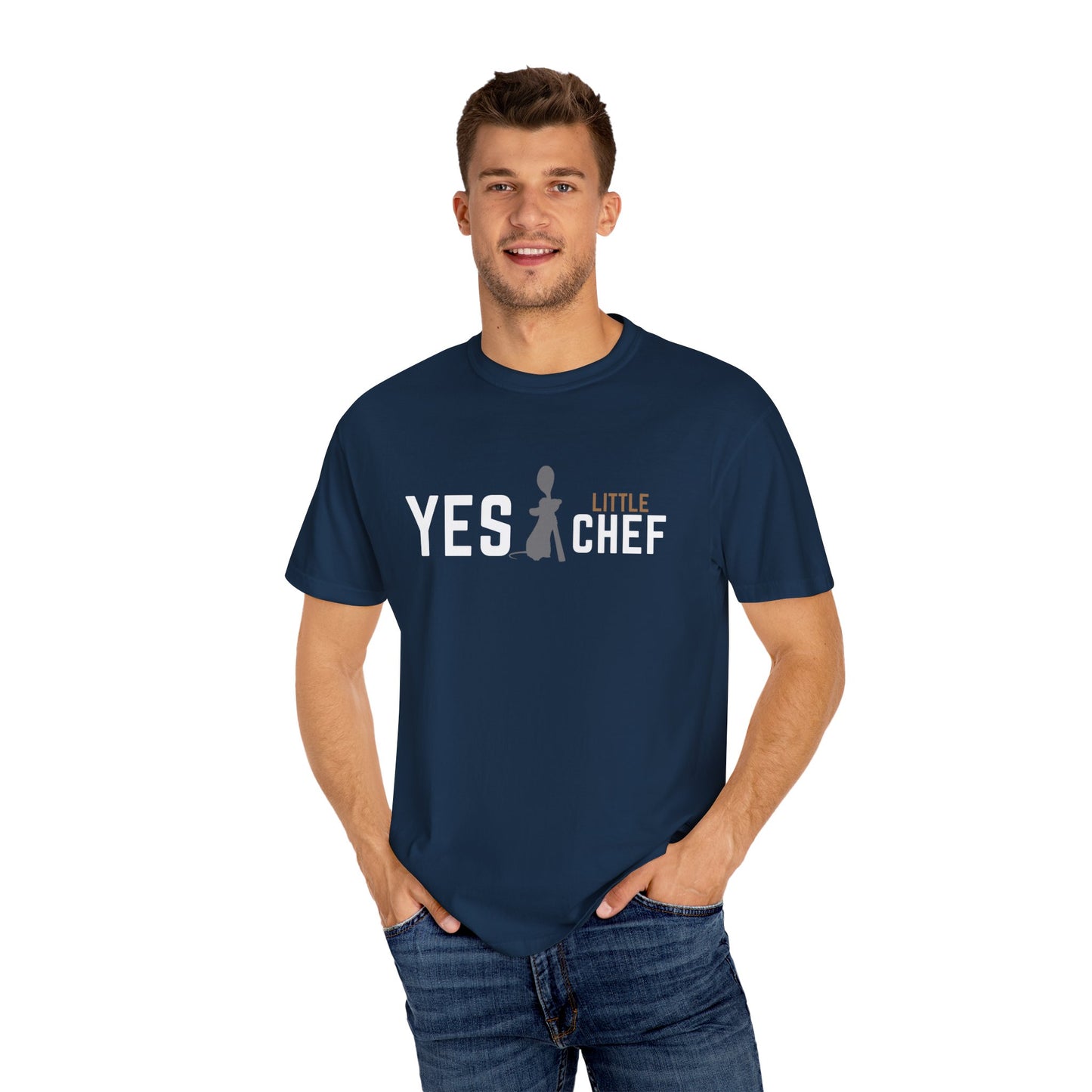 Yes Little Chef — Comfort Colors Navy Tee