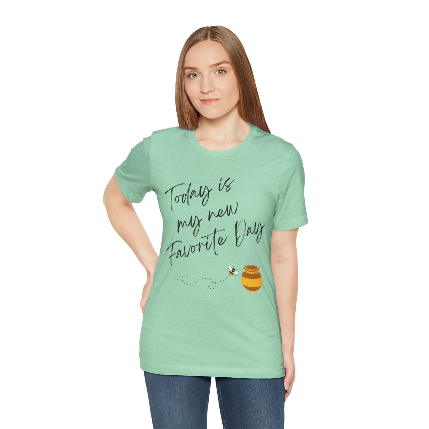 New Favorite Day - Heather Mint Tee