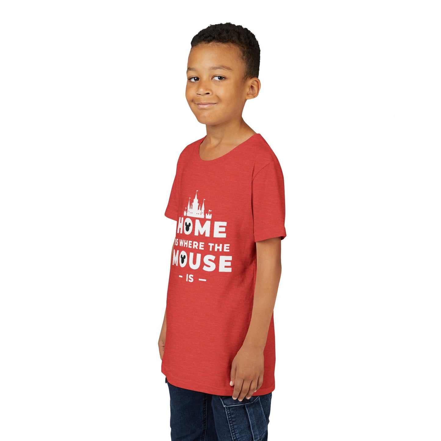 Welcome Home Block - Red Heather Youth Tee