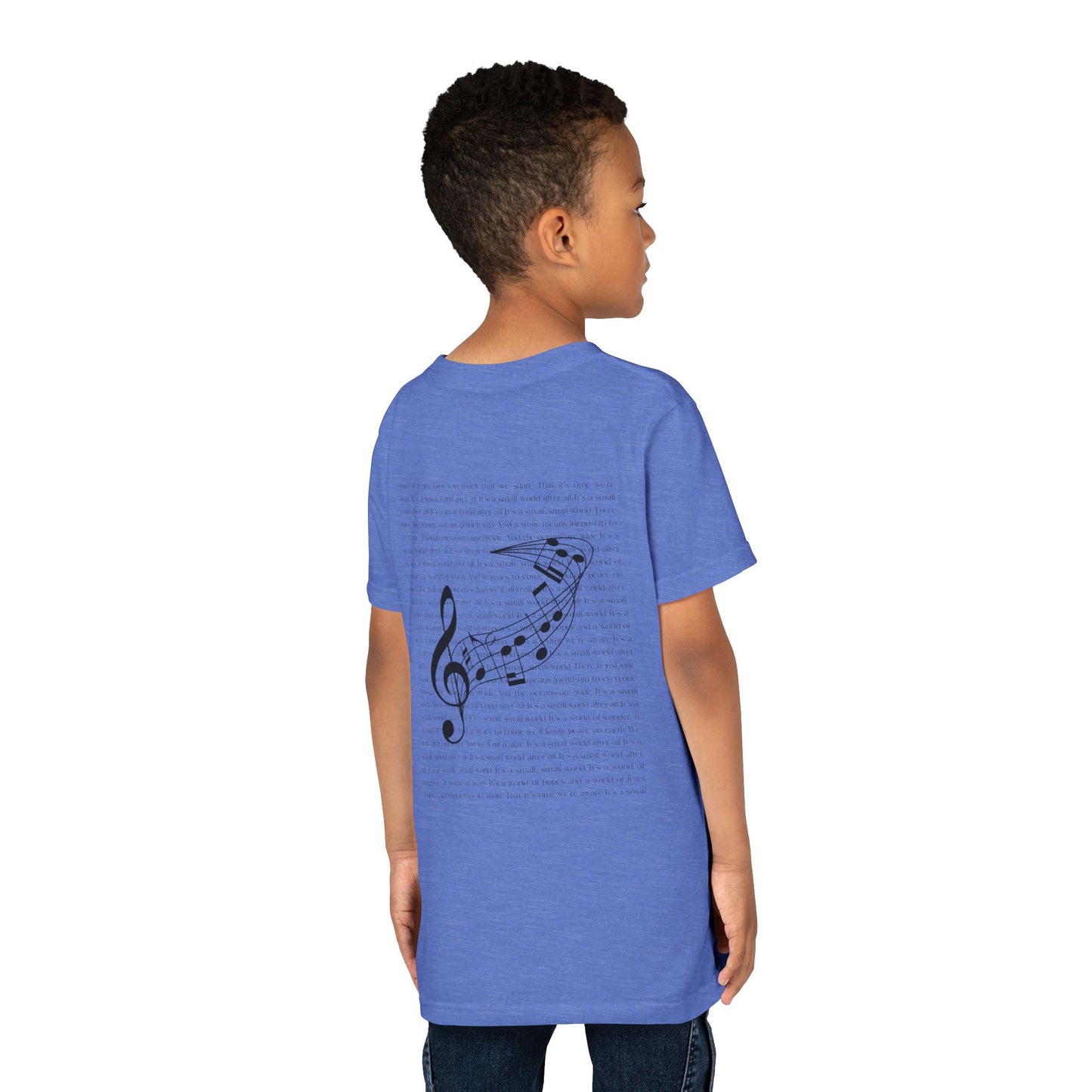 Small World -  Heather Columbia Blue Youth Tee