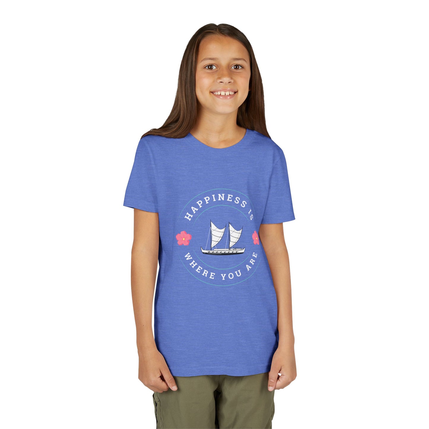 Where You Are - Heather Columbia Blue Youth Tee