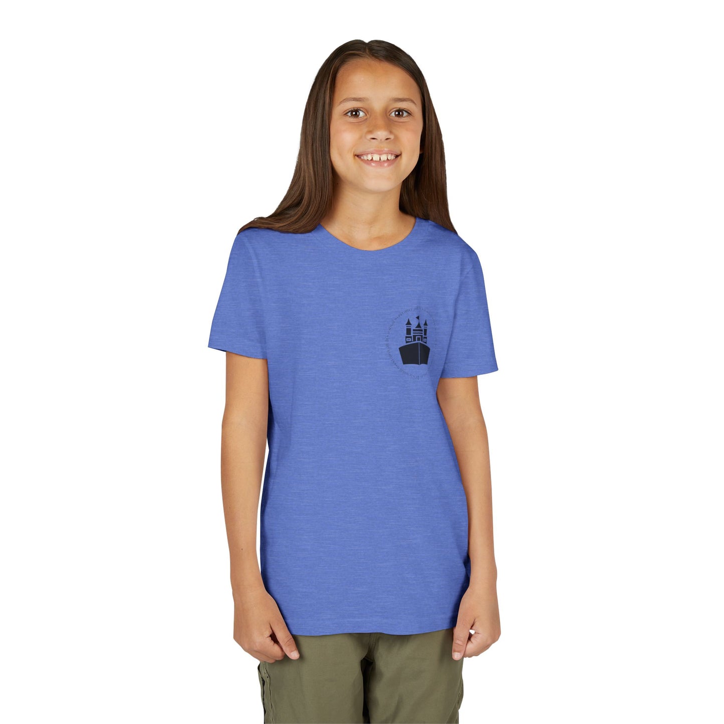 Small World -  Heather Columbia Blue Youth Tee