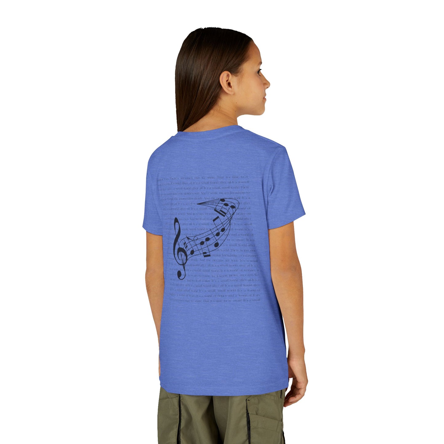 Small World -  Heather Columbia Blue Youth Tee